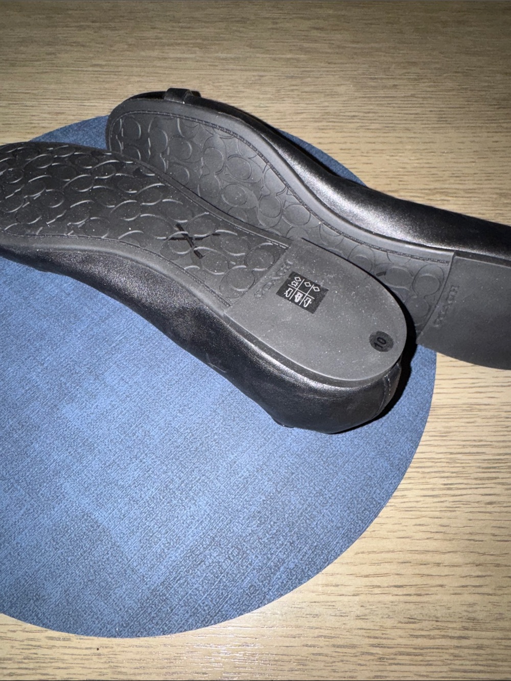 New Coach Women's Brandi Ballet Flats- Black Leather - Picture 2 of 3
